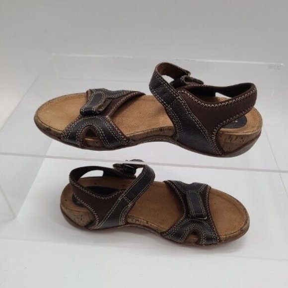 Women's NATURALIZER Monteda Leather‎ Ankle Strap Brown Sport Sandals US Size 8M - Picture 3 of 6
